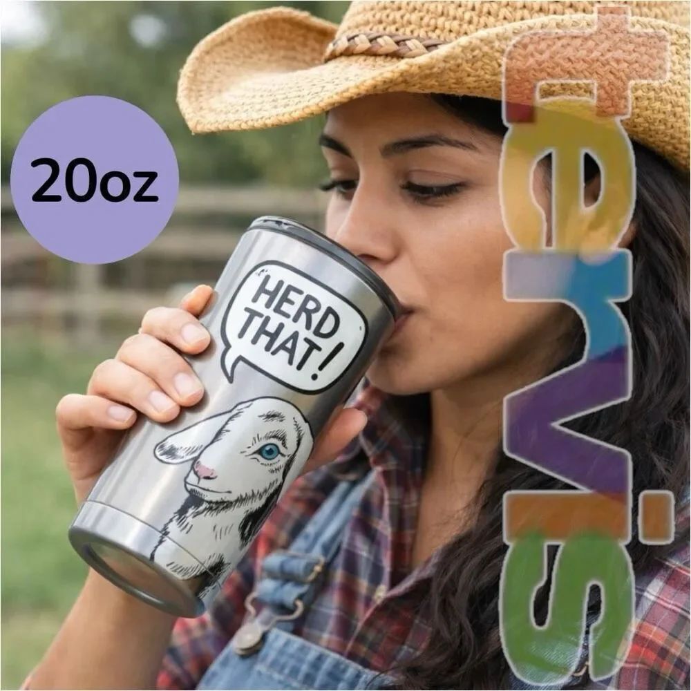 Tervis Herd That Goat Stainless Steel Insulated Tumbler With Lid Silver 20oz